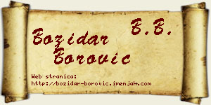 Božidar Borović vizit kartica